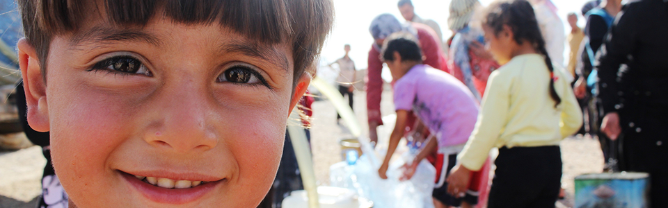 Syrian refugees in the Domiz camp